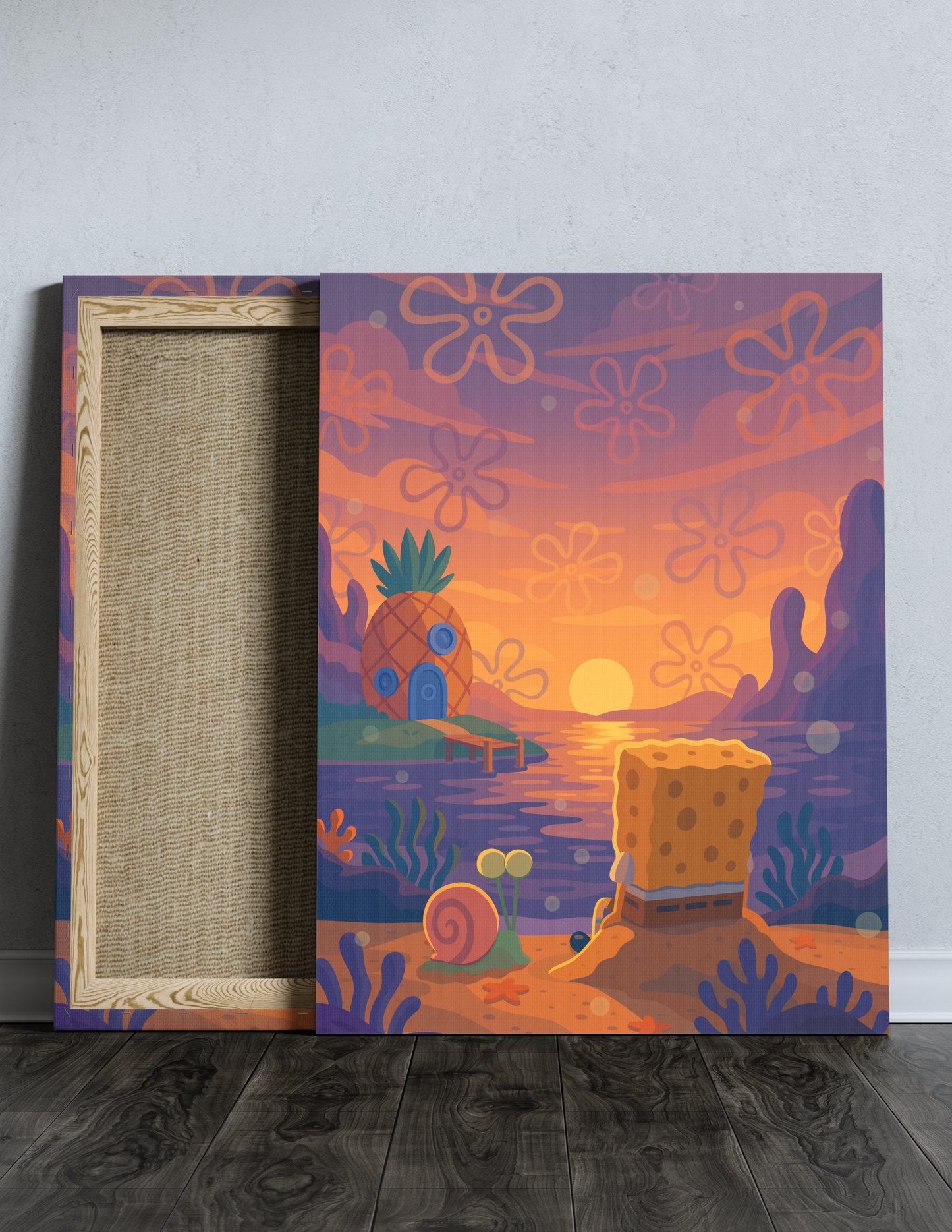 Spongebob & Gary - Canvas