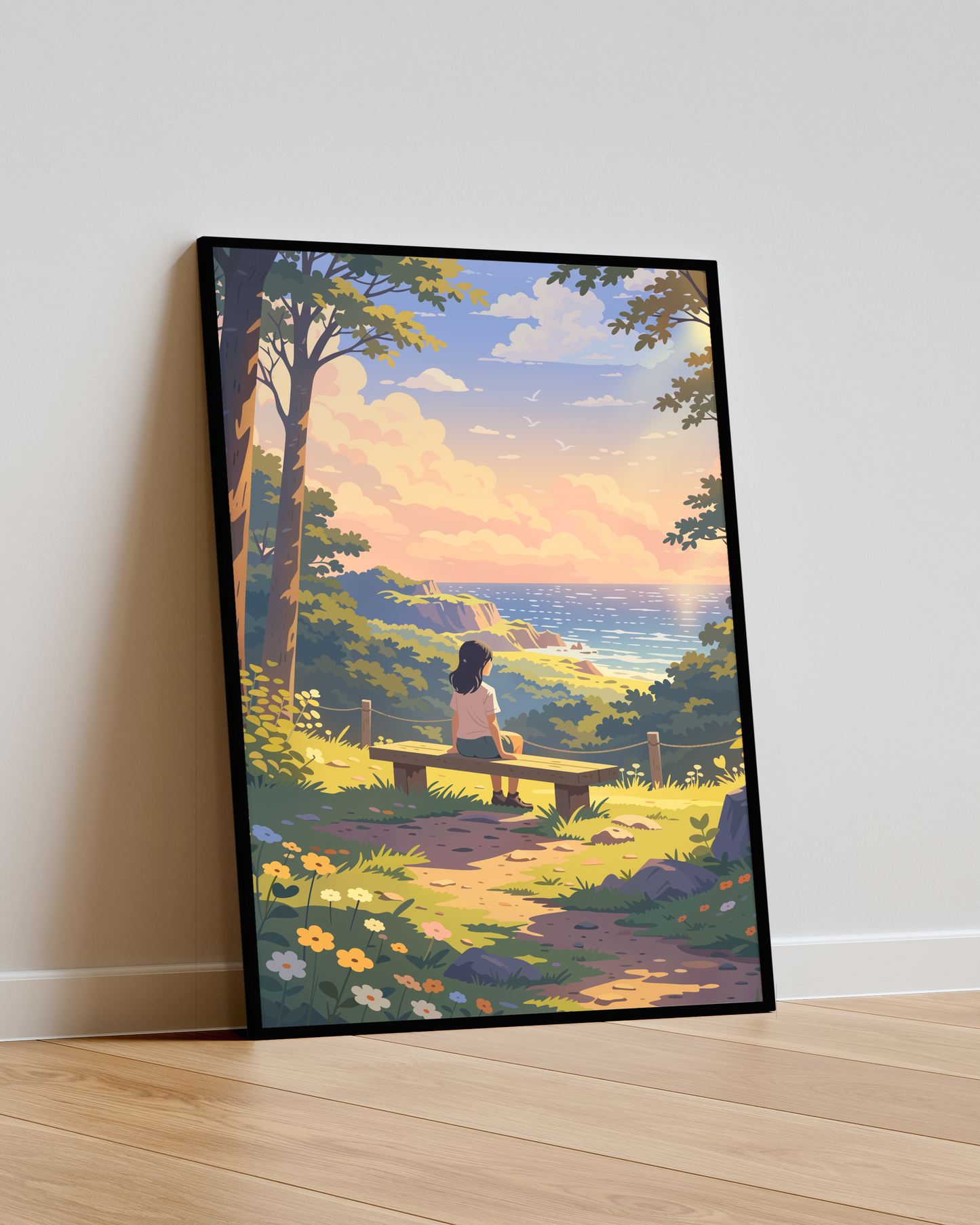 Girl on Bench