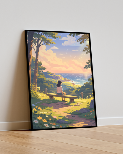 Girl on Bench