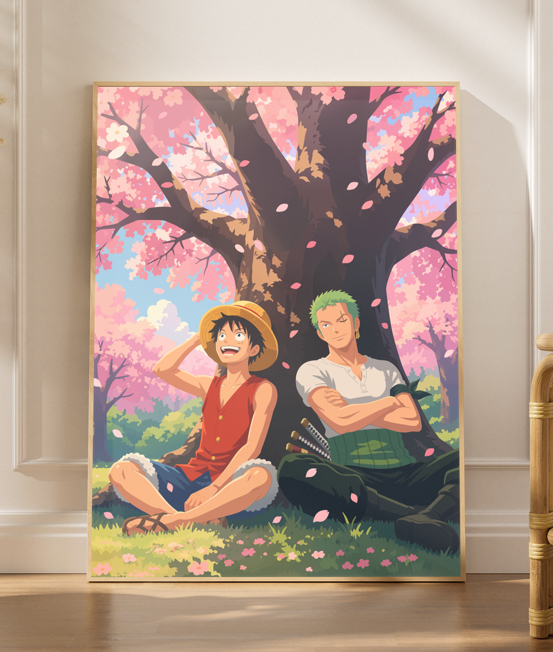 Cherry Blossom Luffy & Zoro