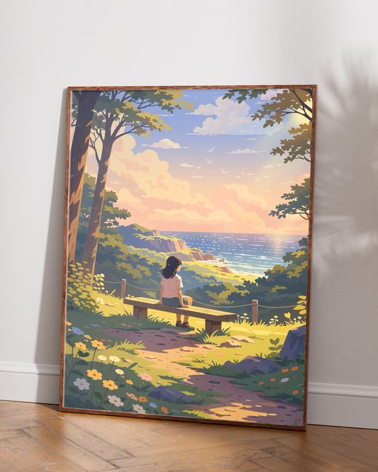 Girl on Bench
