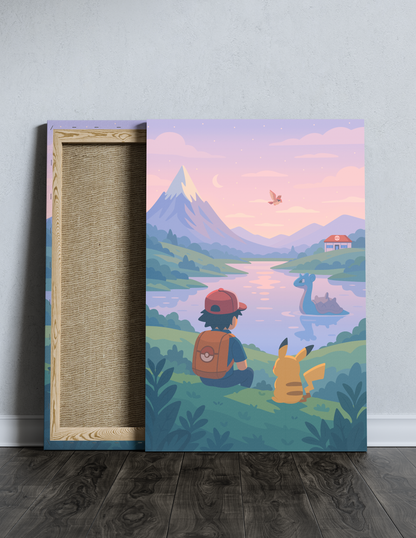 Ash & Pikachu - Canvas
